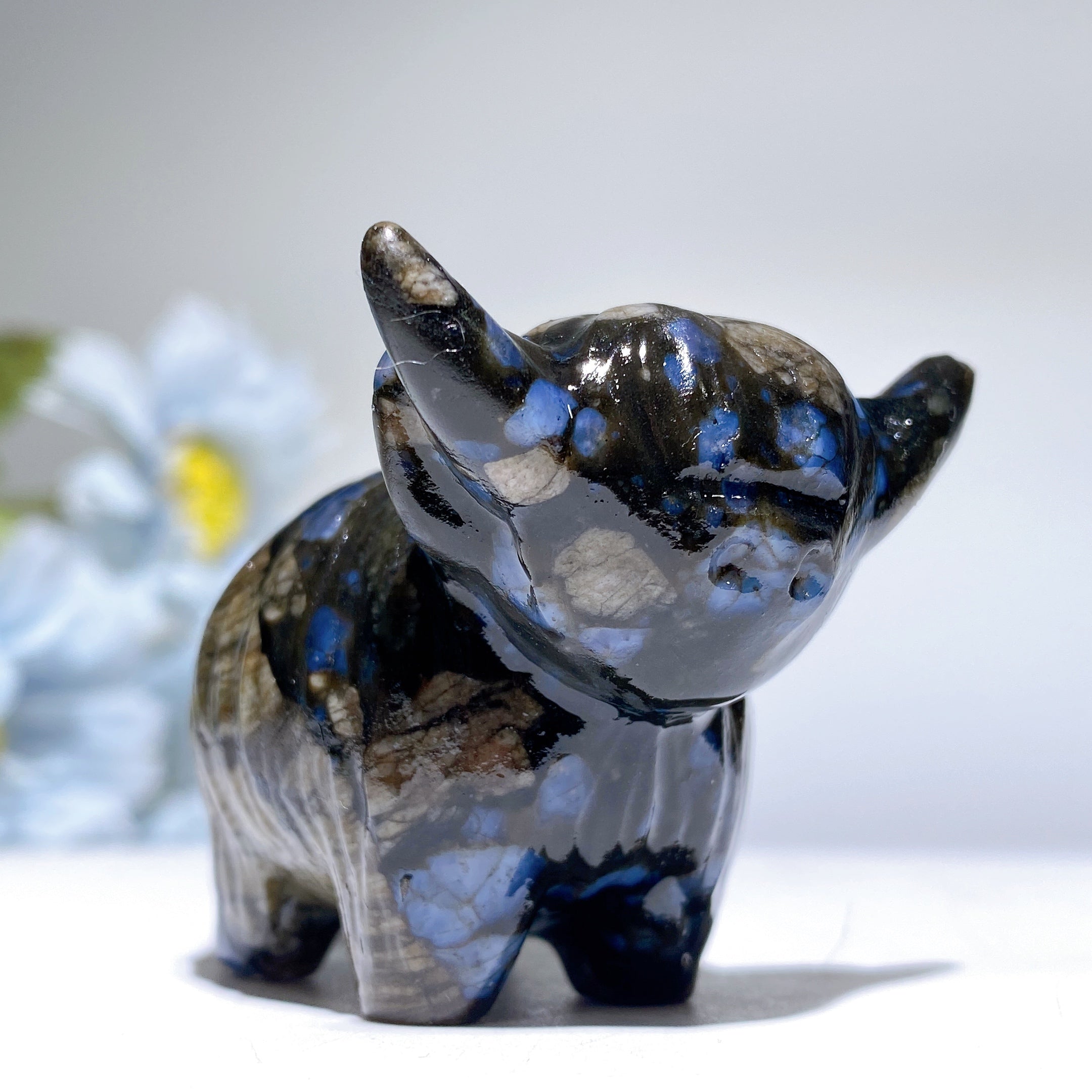 2.1 inch Mixed Crystal Highland Cattle Figurines Healing