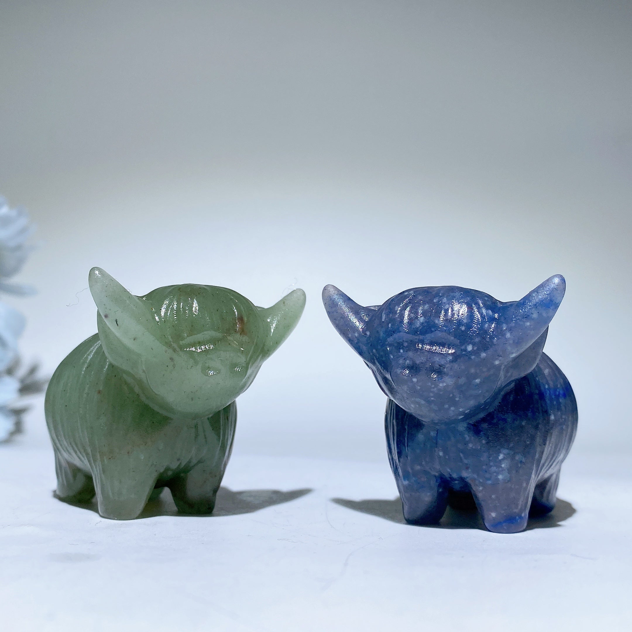 2.1 inch Mixed Crystal Highland Cattle Figurines Healing