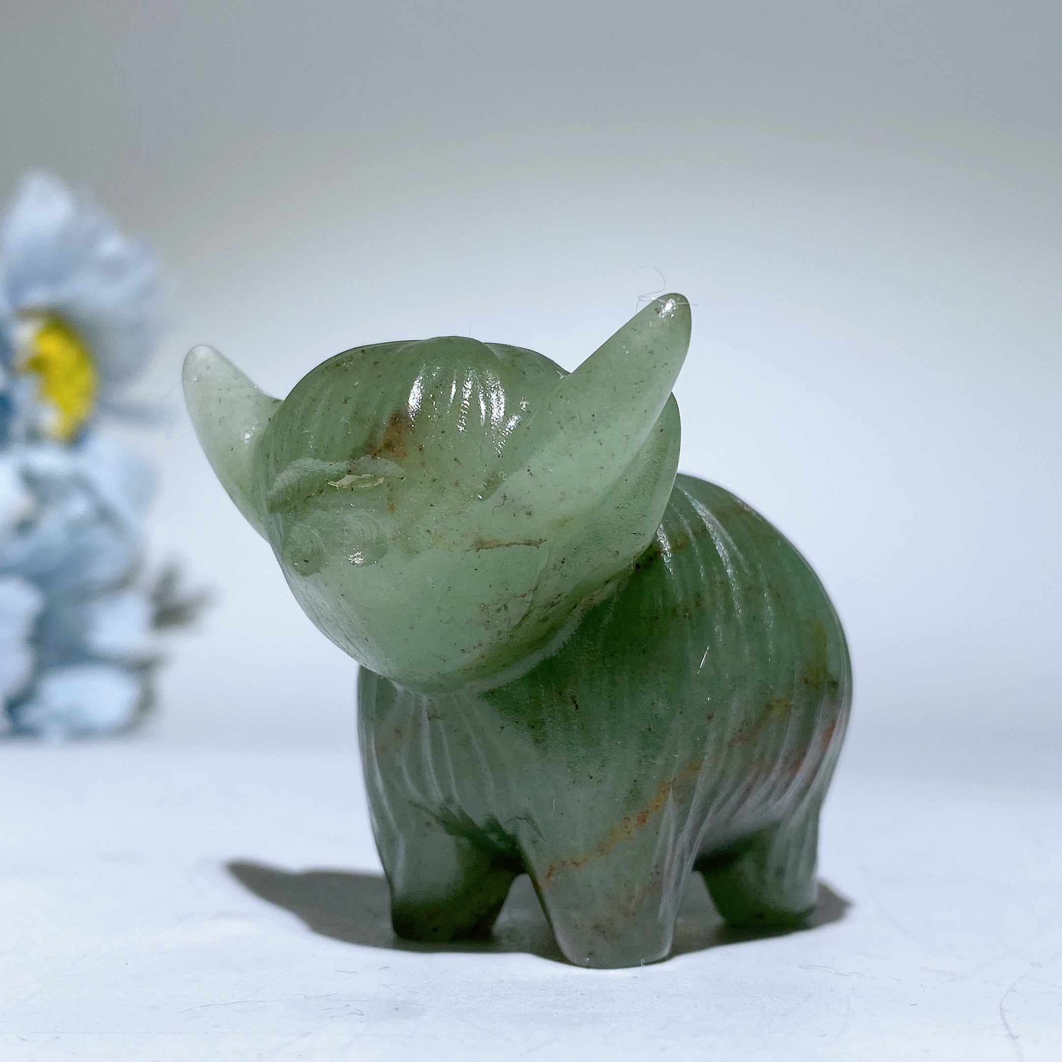 2.1 inch Mixed Crystal Highland Cattle Figurines Healing