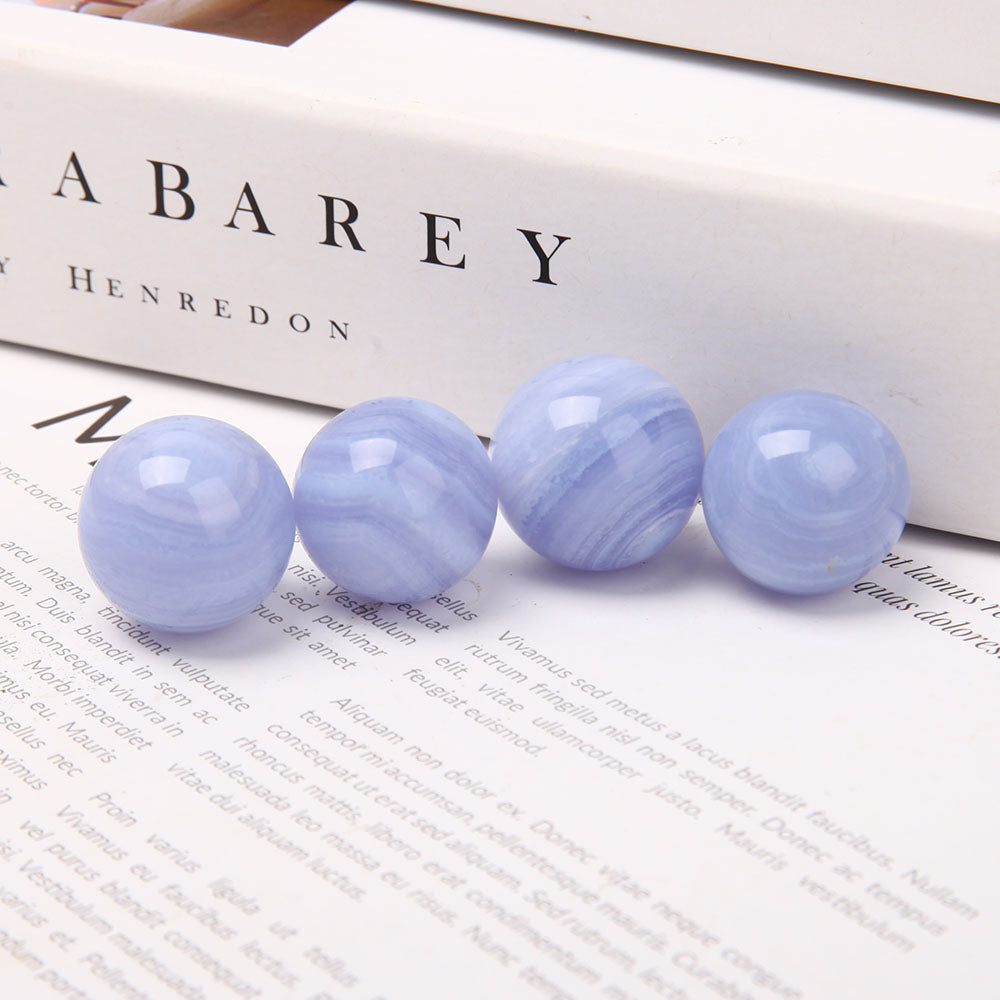 2.2-2.5cm Blue Lace Agate Mini Sphere for Healing & Balance