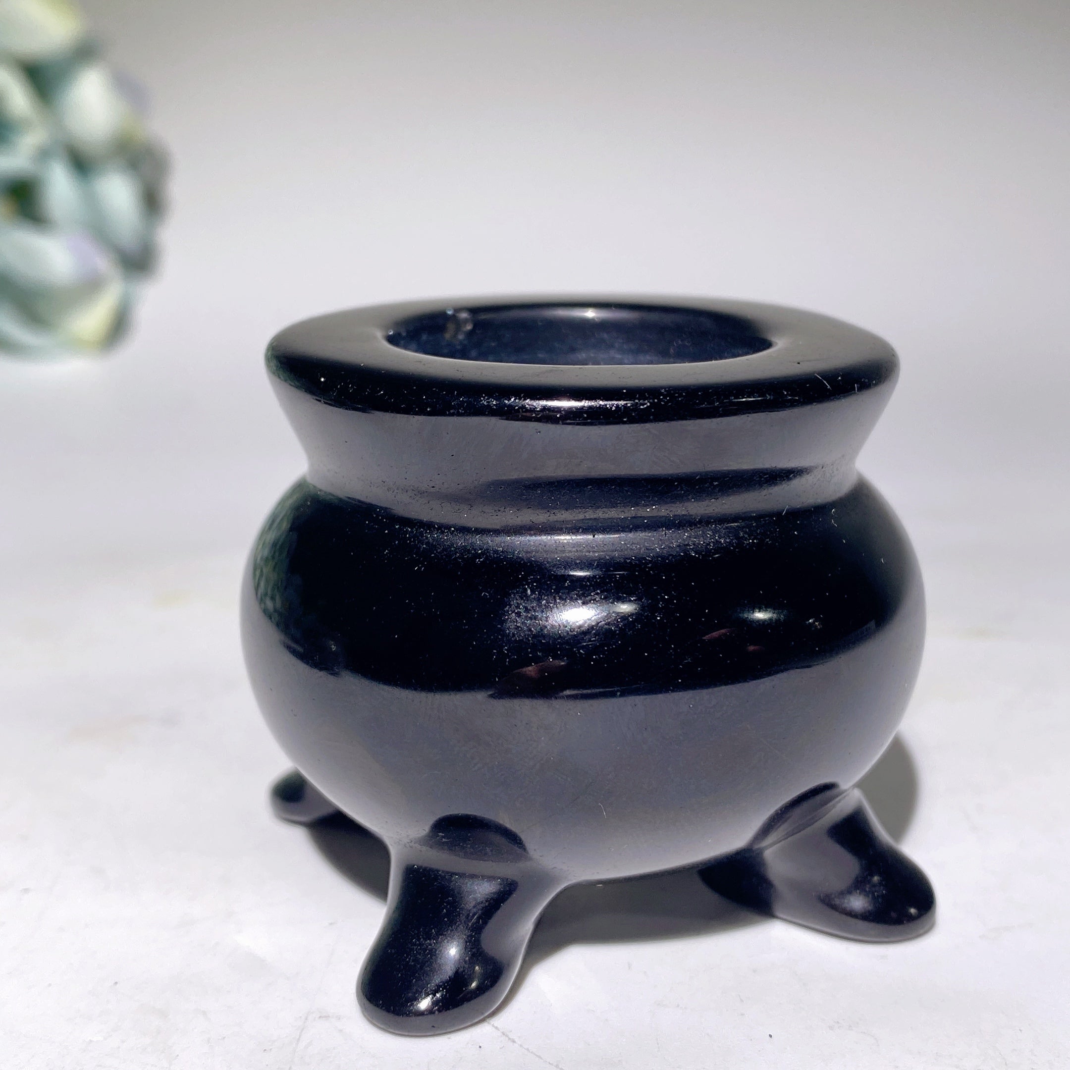 2.2" Black Obsidian & UV Reactive Yooperlite Crystal Carvings