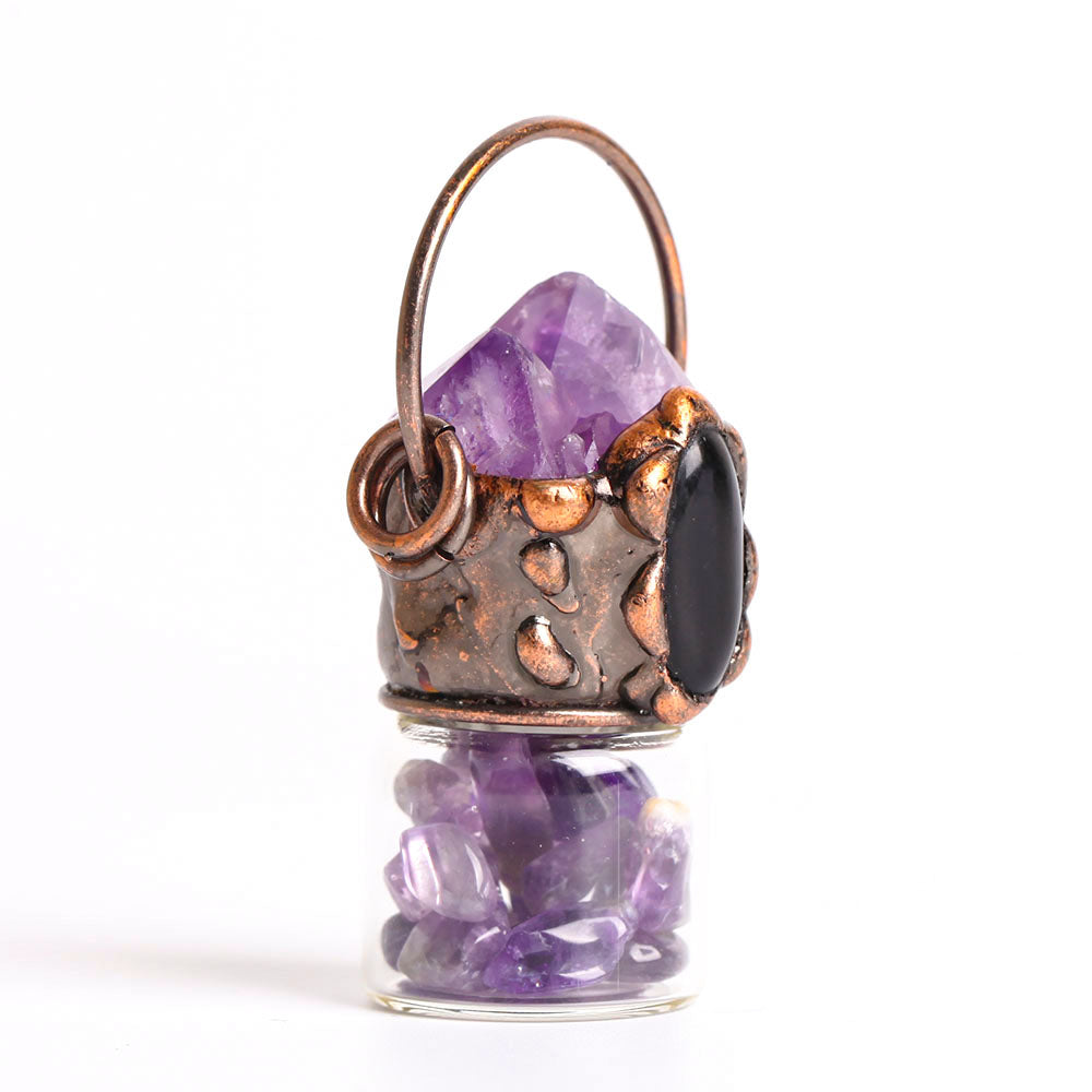 Pendentif en cristal d'améthyste de 5,6 cm pour la guérison spirituelle