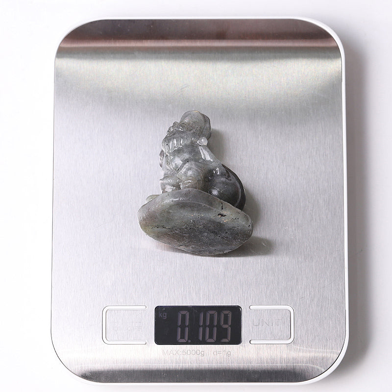 Figurine du Père Noël en cristal de labradorite de 5,6 cm