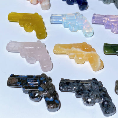 Figurines en cristal mixte de 2,2 pouces en forme de pistolet pour la guérison