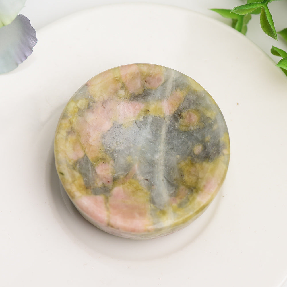 2.2 Inch Pink Tourmaline Healing Crystal Bowl