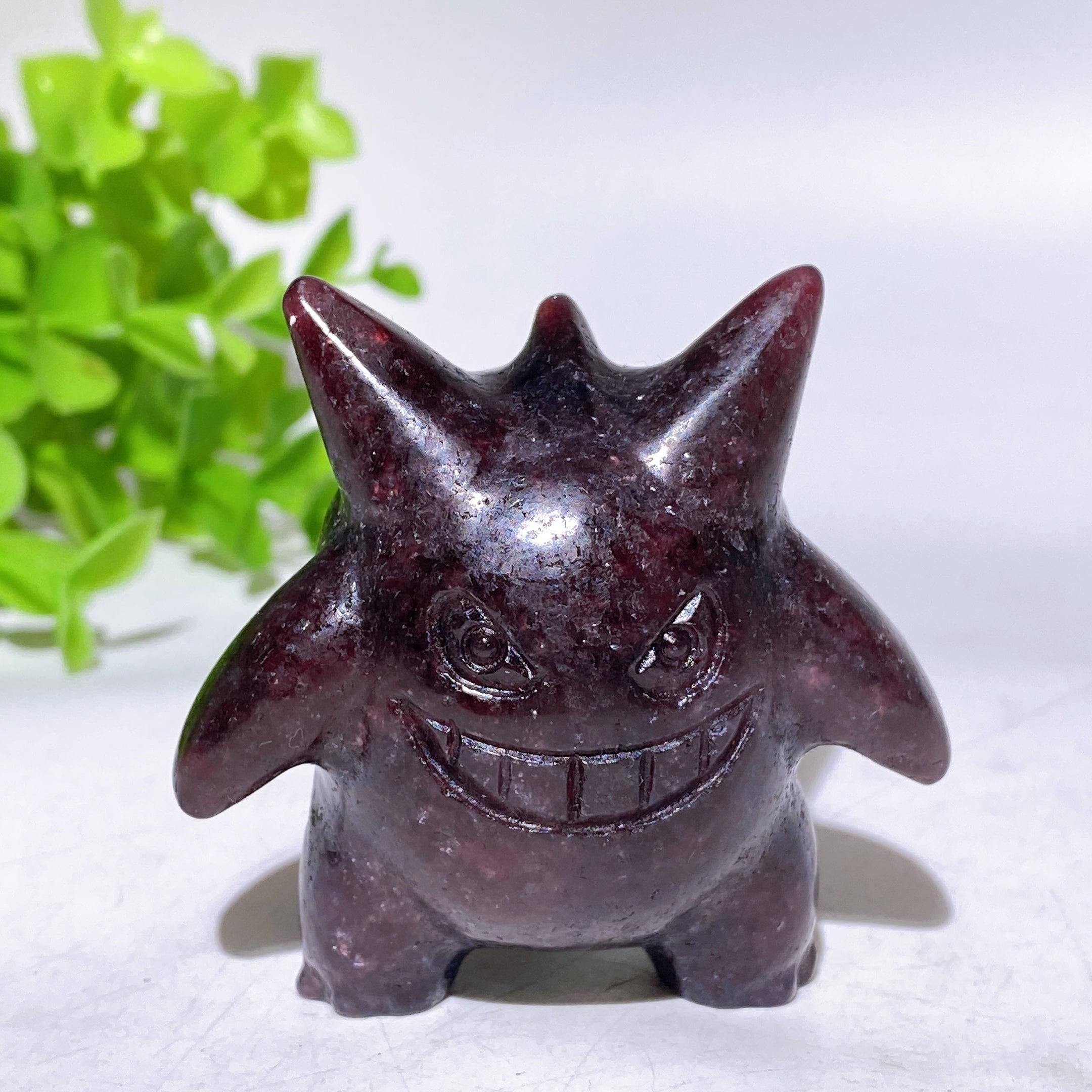 2.2" Purple Mica Gengar Crystal Figurine Carving