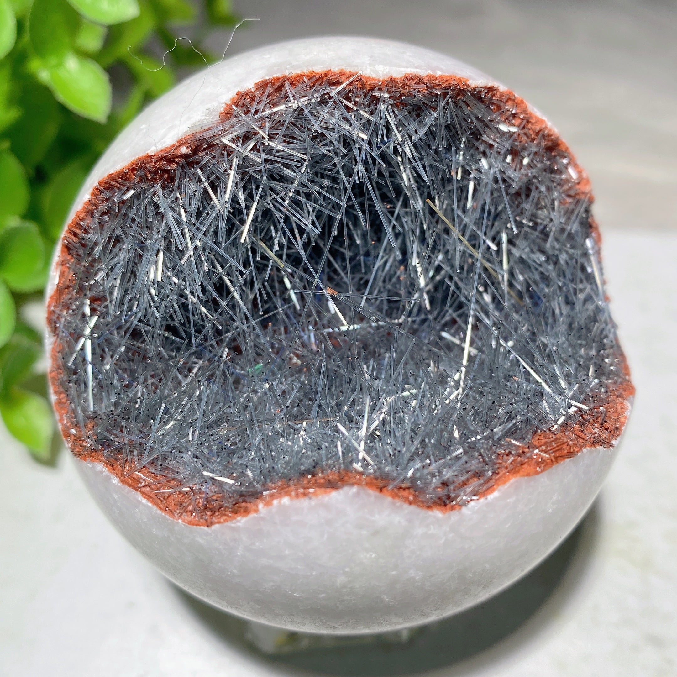 2.3-2.5 inch Copper Jade Sphere for Crystal Healing