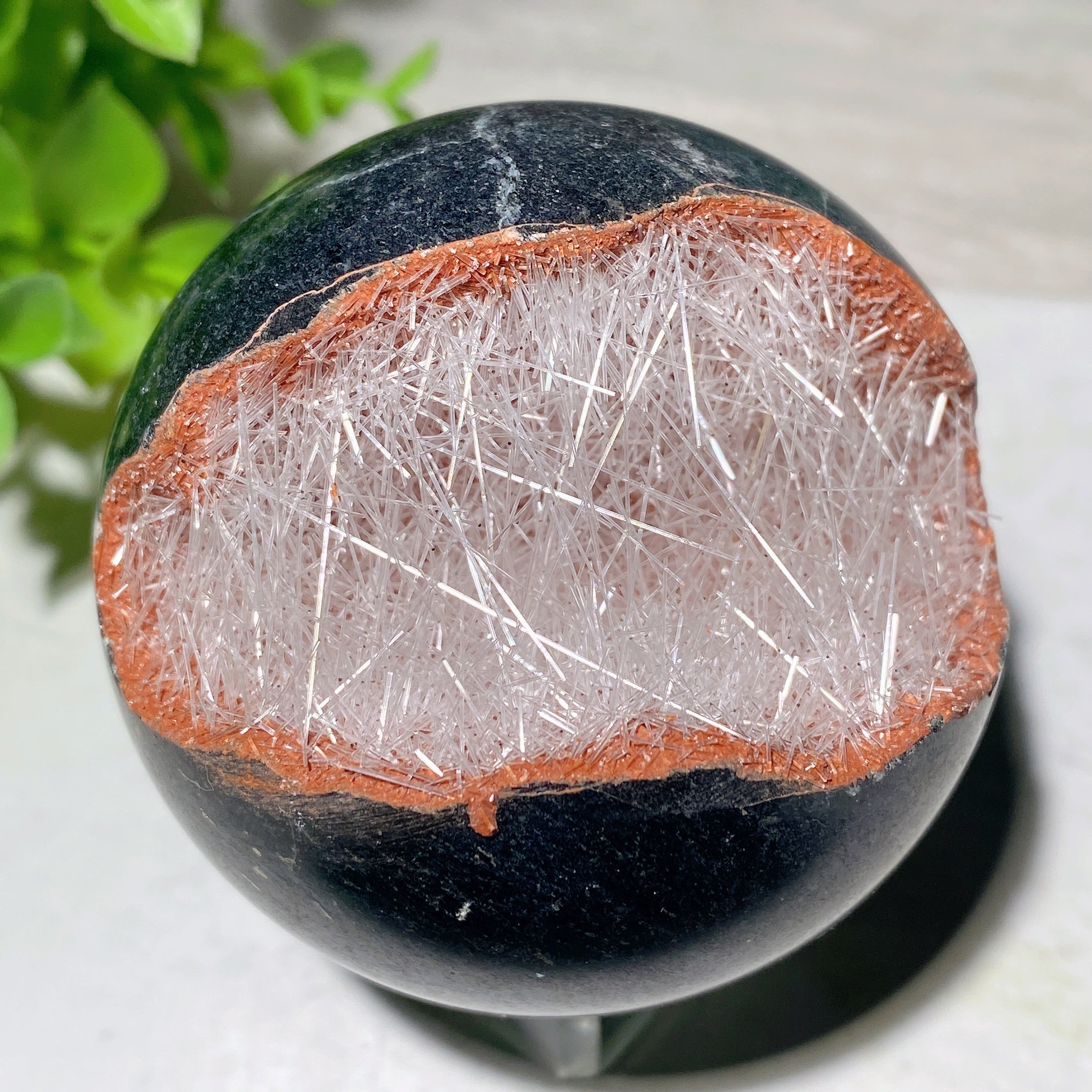 2.3-2.5 inch Copper Jade Sphere for Crystal Healing