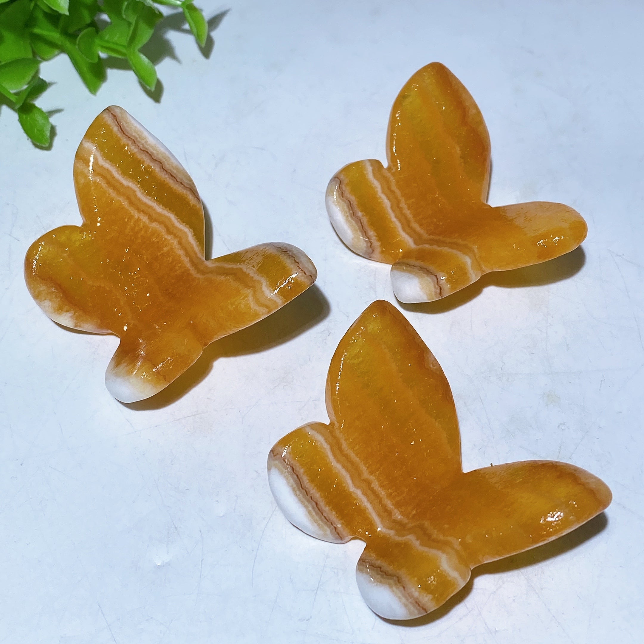 2.3-2.5 inch Orange Calcite Butterfly Crystal Figurine