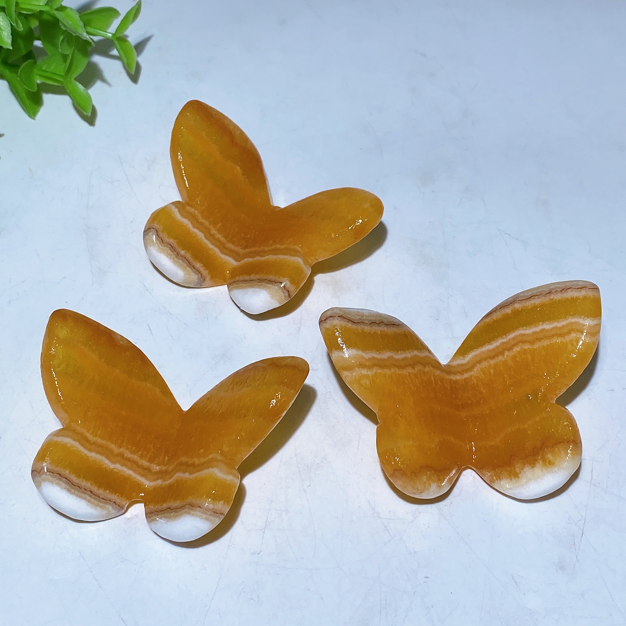 2.3-2.5 inch Orange Calcite Butterfly Crystal Figurine