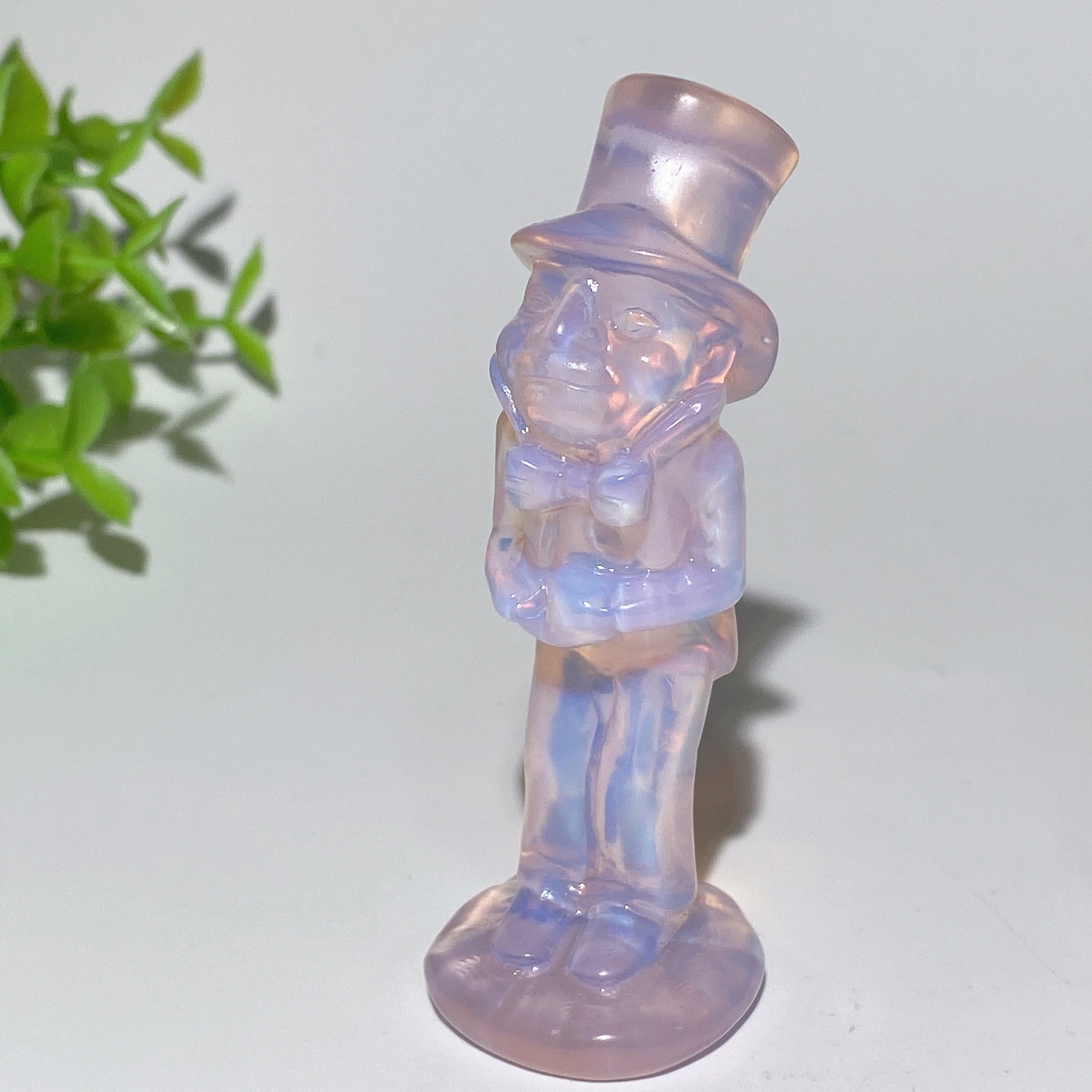 Collection de figurines en cristal d'opalite rose de 2,3 à 3 pouces
