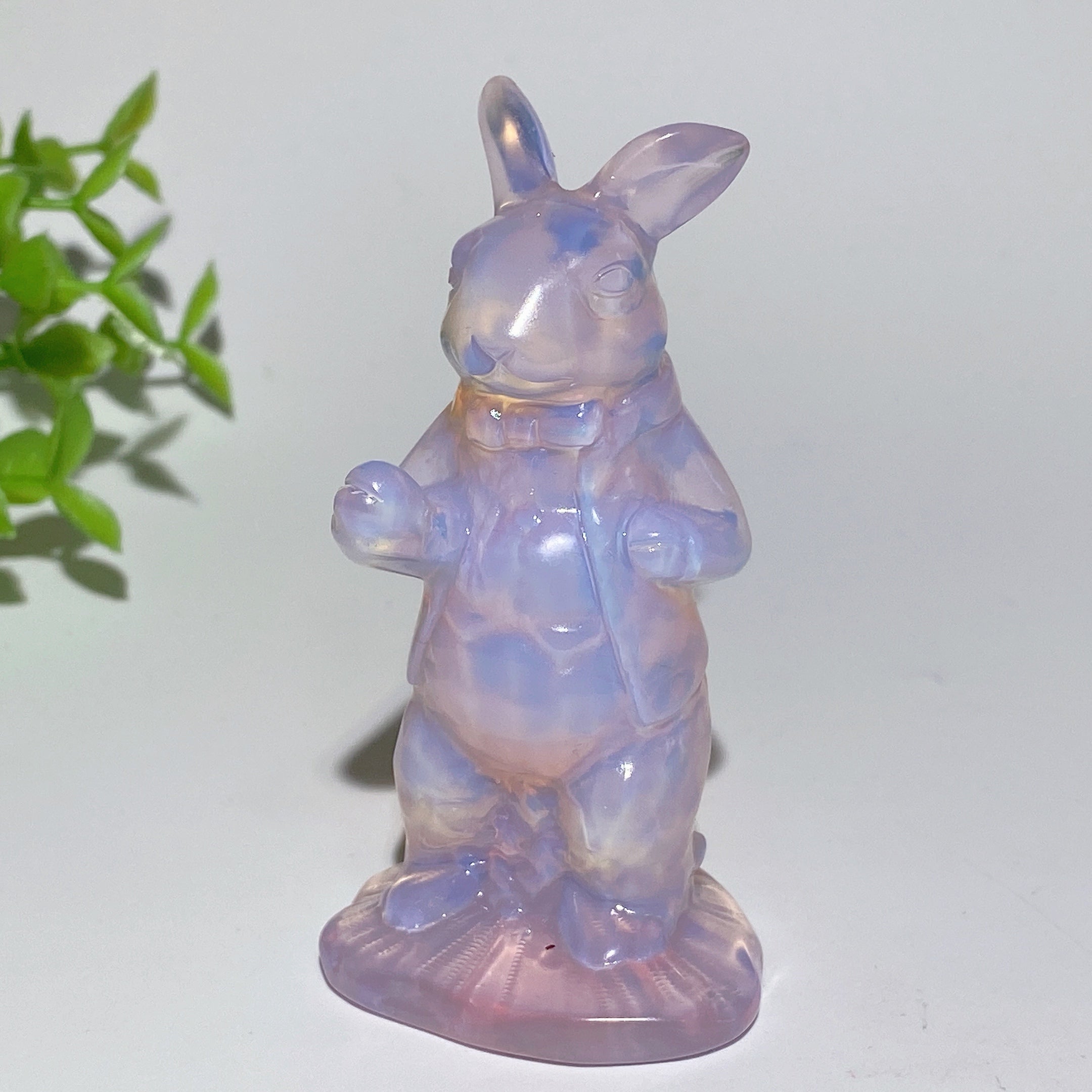 Collection de figurines en cristal d'opalite rose de 2,3 à 3 pouces