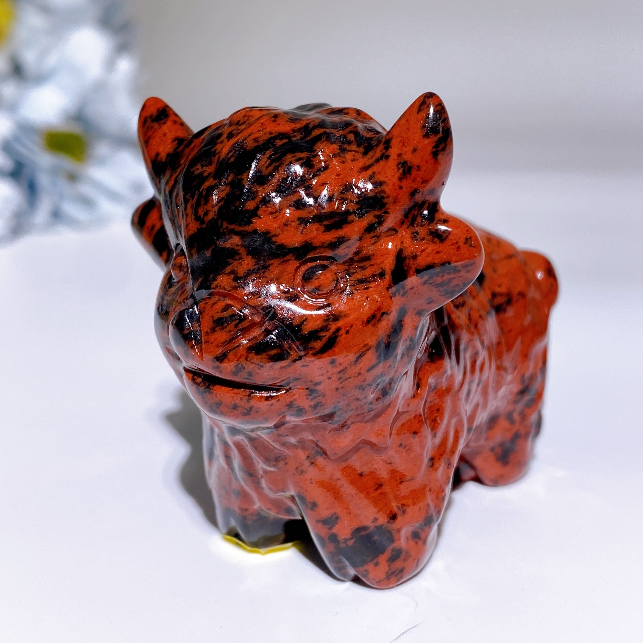 2.3" Hand Carved Crystal Cattle Figurine Healing Totem