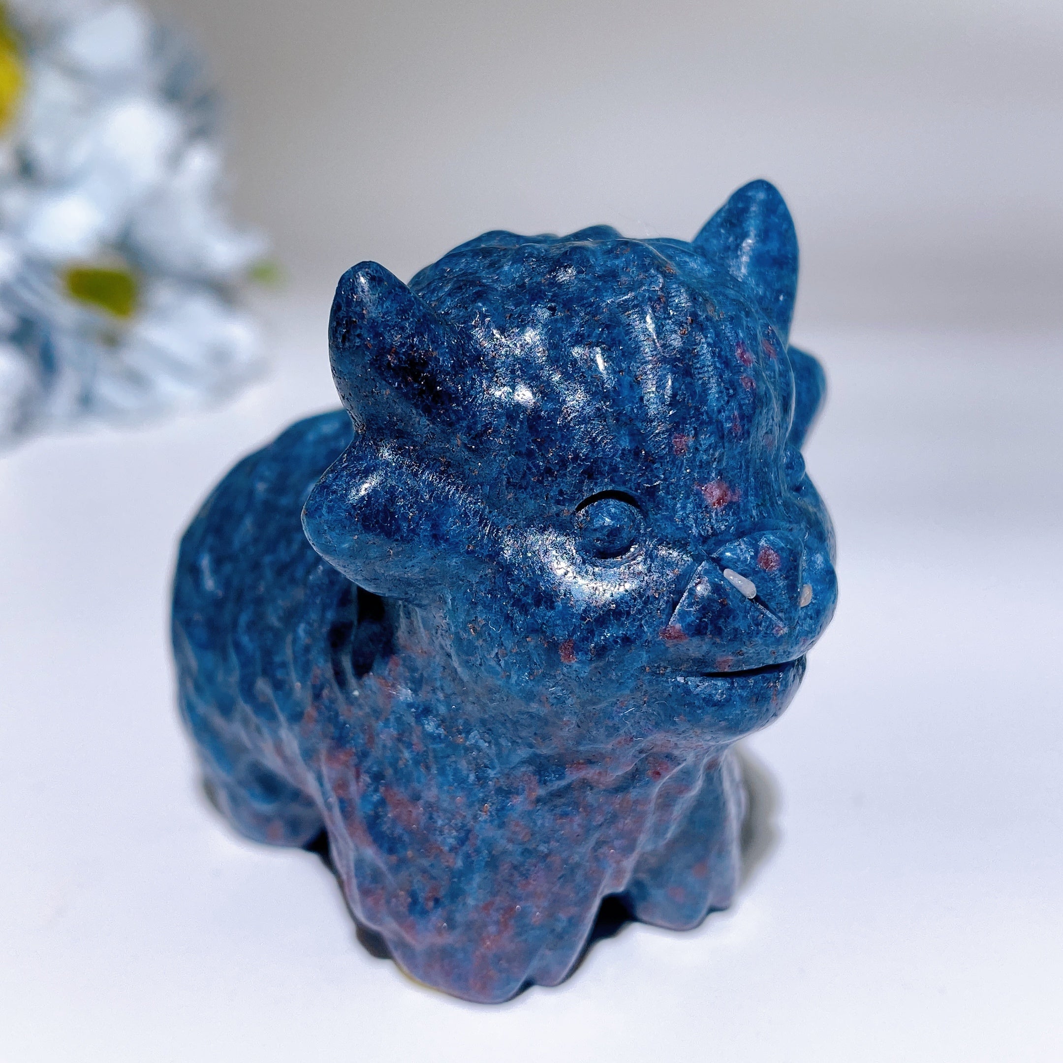 2.3" Hand Carved Crystal Cattle Figurine Healing Totem