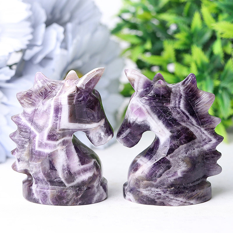 2.3 Inch Amethyst Unicorn Crystal Figurine Carving