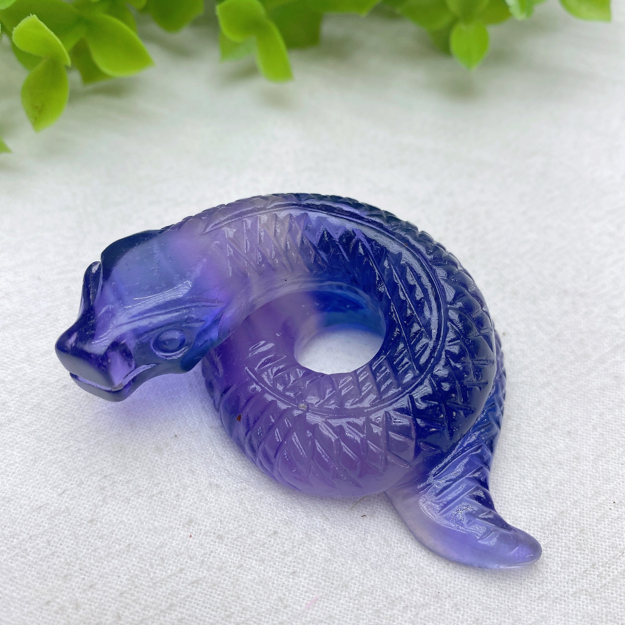 2.3 Inch Mixed Crystal Snake Animal Figurine Healing