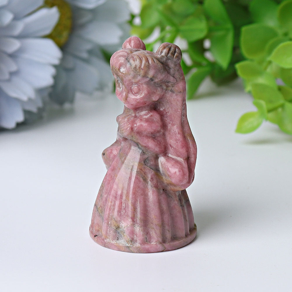 2.3-Inch Rhodonite Princess Serenity Crystal Figurine