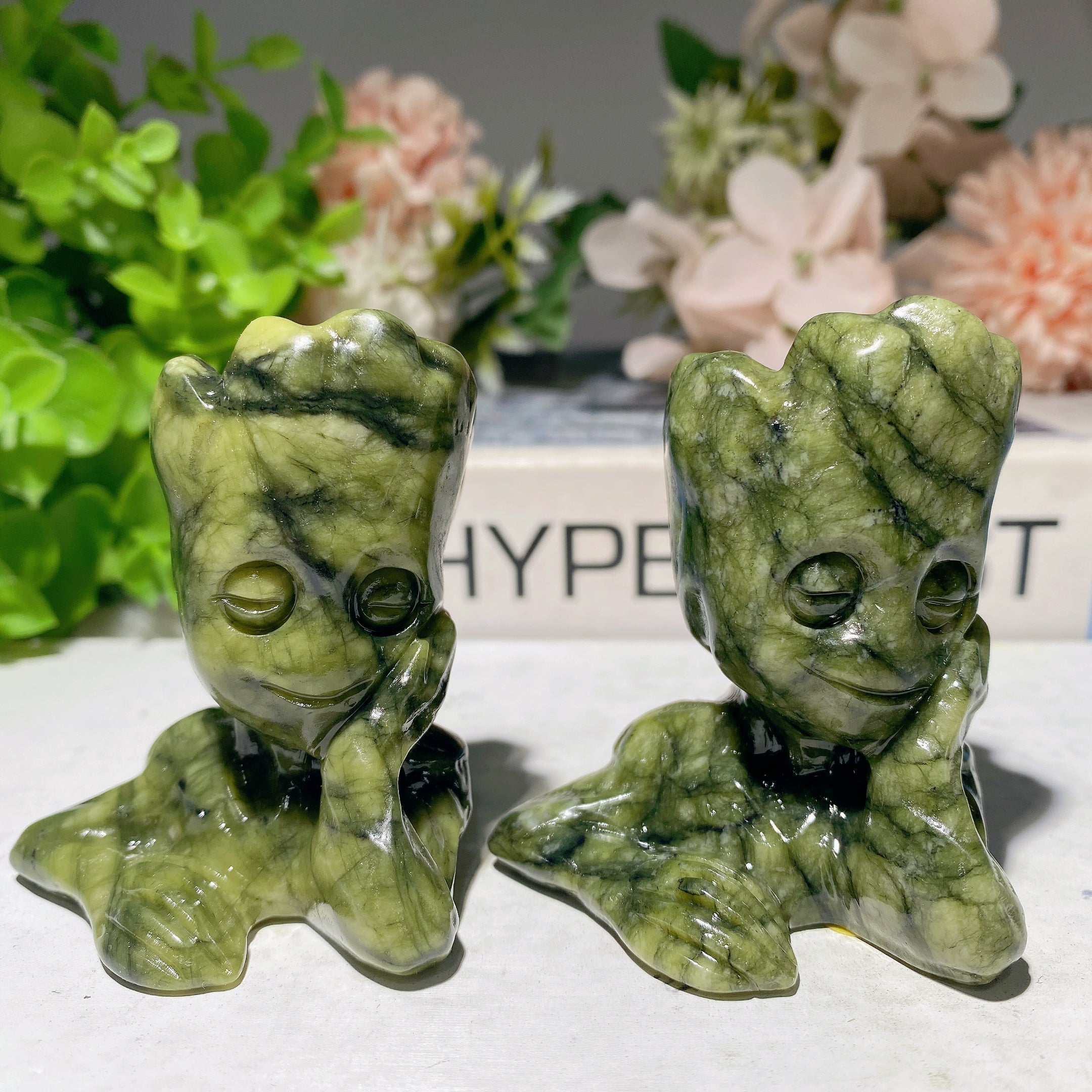 2.3 Inch Serpentine Crystal Figurine Carving for Healing
