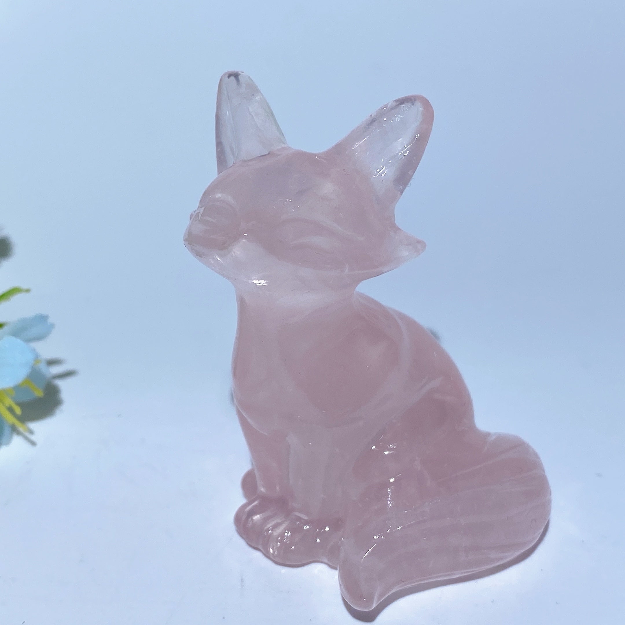 2.3" Mixed Crystal Fox Carvings for Healing & Meditation