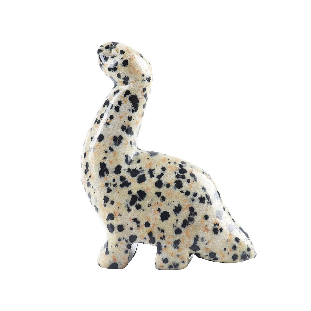 2.34-inch Dalmatian Polished Crystal Dinosaur Carving