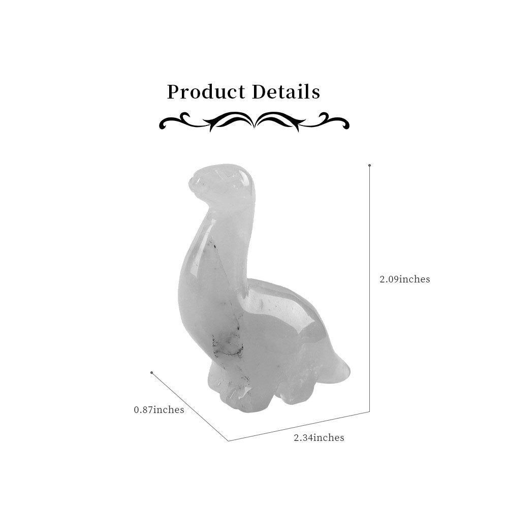 2.34-inch Dalmatian Polished Crystal Dinosaur Carving