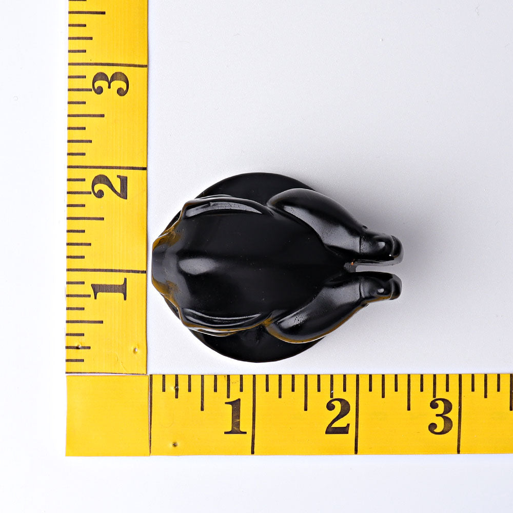 2.35 in Black Obsidian Crystal Figurine Carving