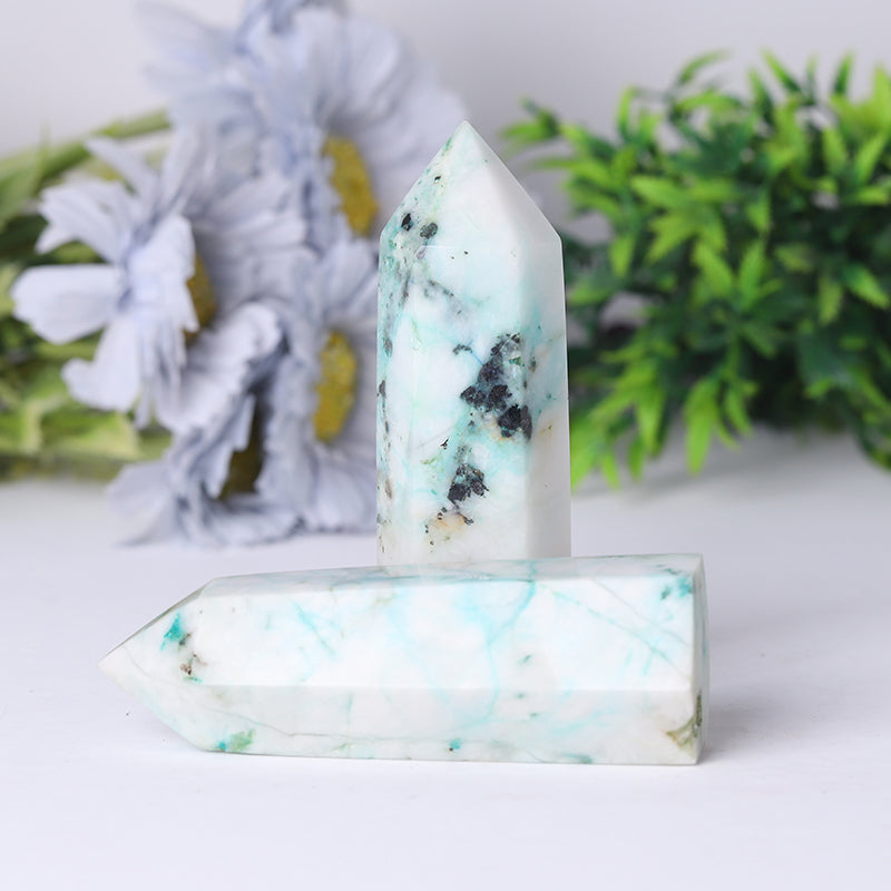 2.4-4.5in Polished Phoenix Stone Healing Crystal Tower
