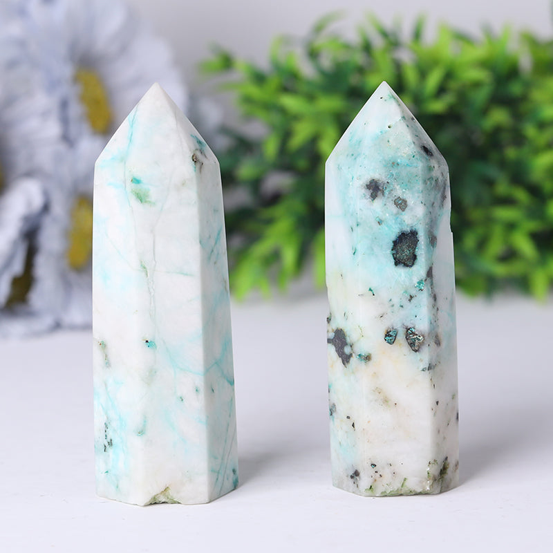 2.4-4.5in Polished Phoenix Stone Healing Crystal Tower