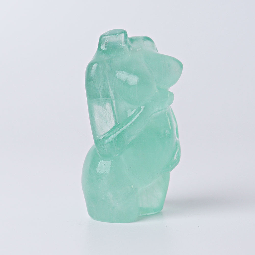 2.4 Inch Fluorite Crystal Figurine Carving for Healing