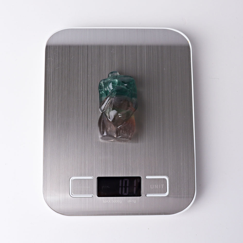 2.4 Inch Fluorite Crystal Figurine Carving for Healing