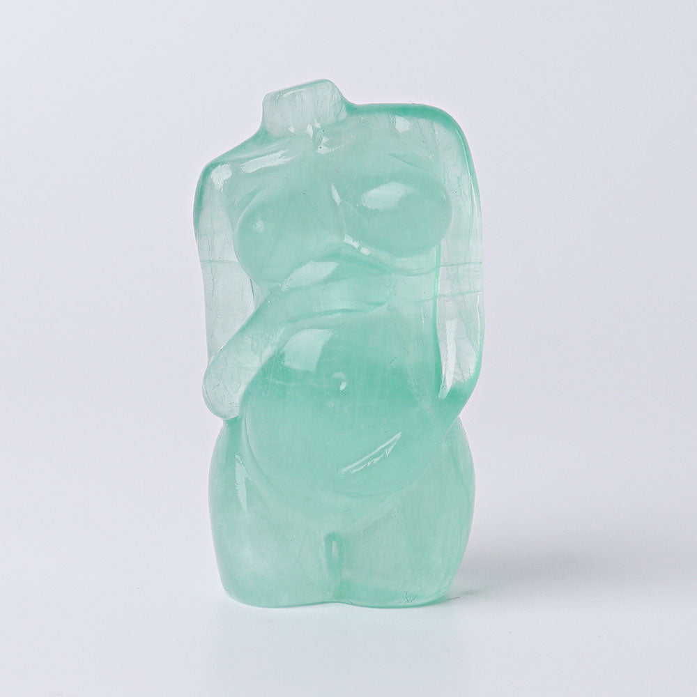 2.4 Inch Fluorite Crystal Figurine Carving for Healing