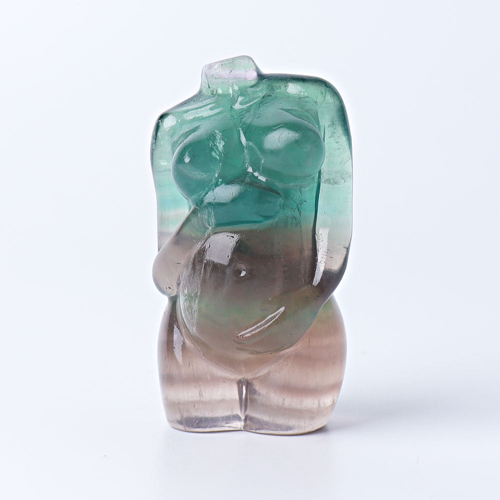 2.4 Inch Fluorite Crystal Figurine Carving for Healing