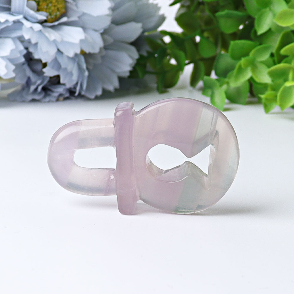 2.4 inch Fluorite Crystal Lock Figurine for Spiritual Healing