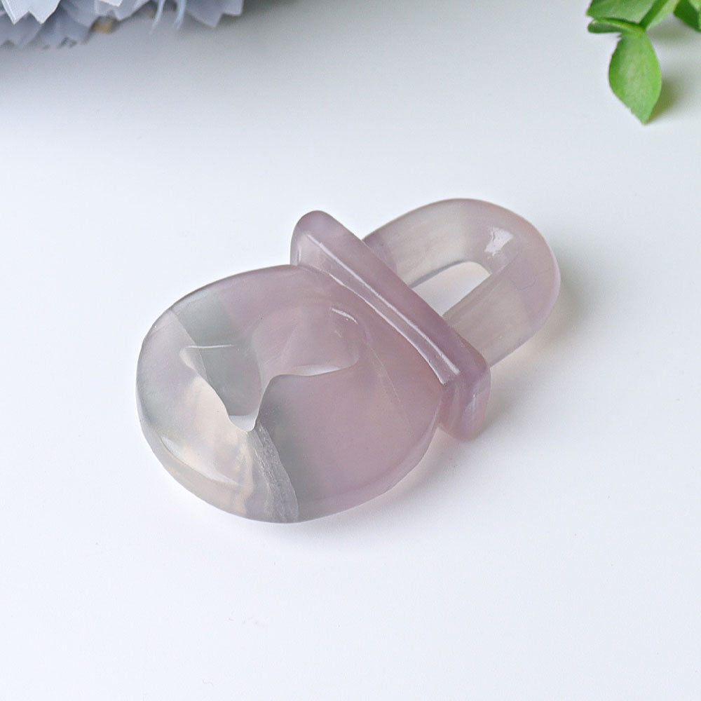 2.4 inch Fluorite Crystal Lock Figurine for Spiritual Healing