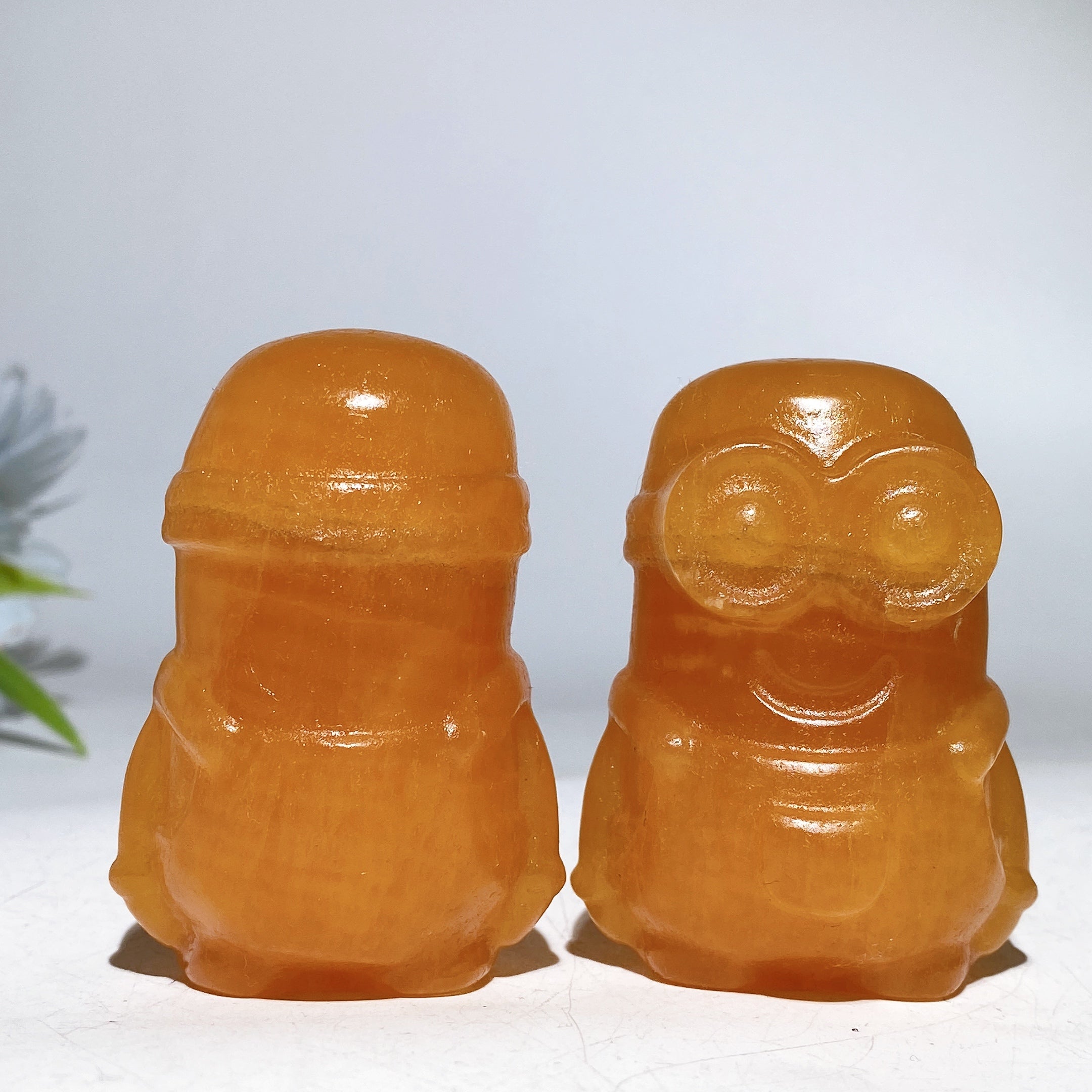 2.4" Orange Calcite Crystal Figurine for Spiritual Healing