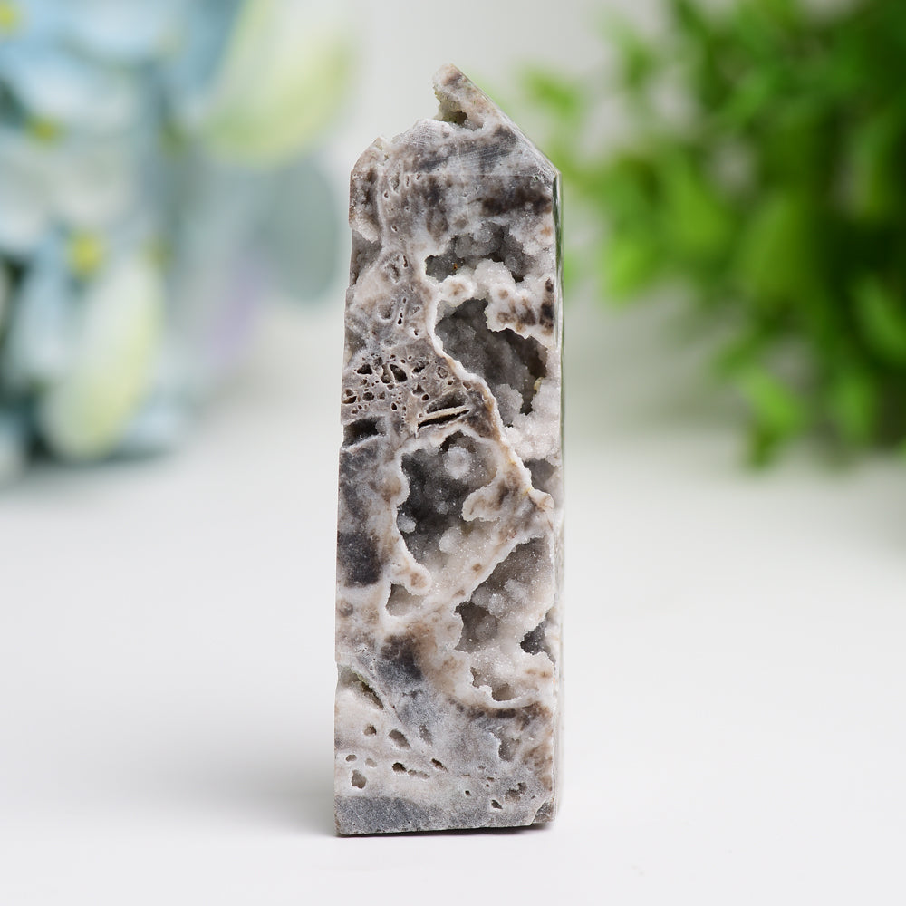 2.5-4.0 inch Druzy Zinc Crystal Tower for Healing