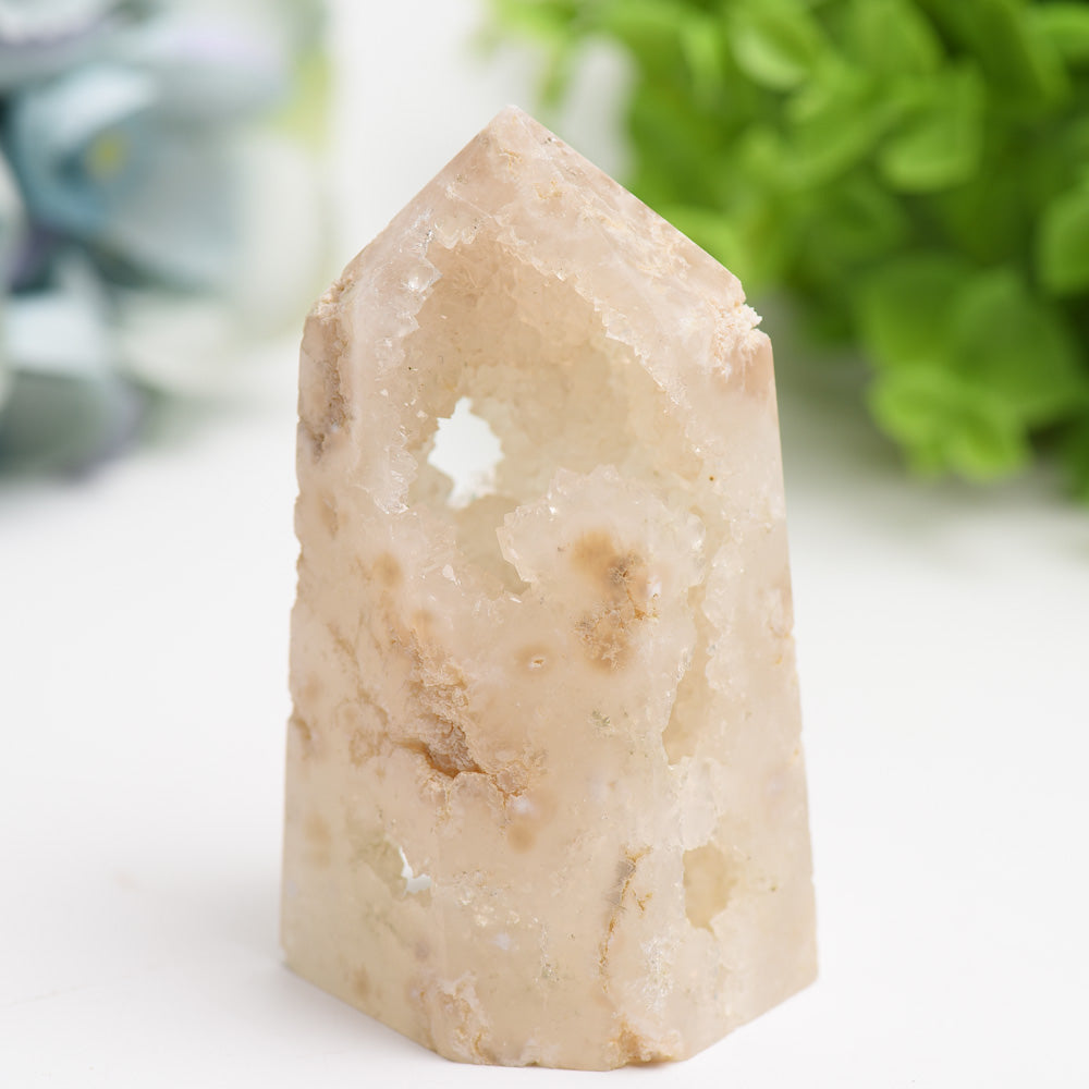 2.5-4.5 inch Druzy Quartz Healing Tower for Energy Balance