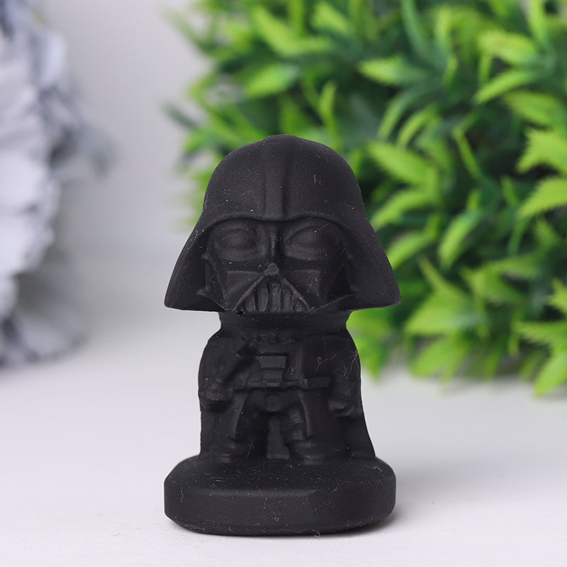 2.5 Inch Black Obsidian Crystal Figurine Carving