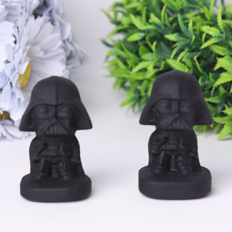 2.5 Inch Black Obsidian Crystal Figurine Carving