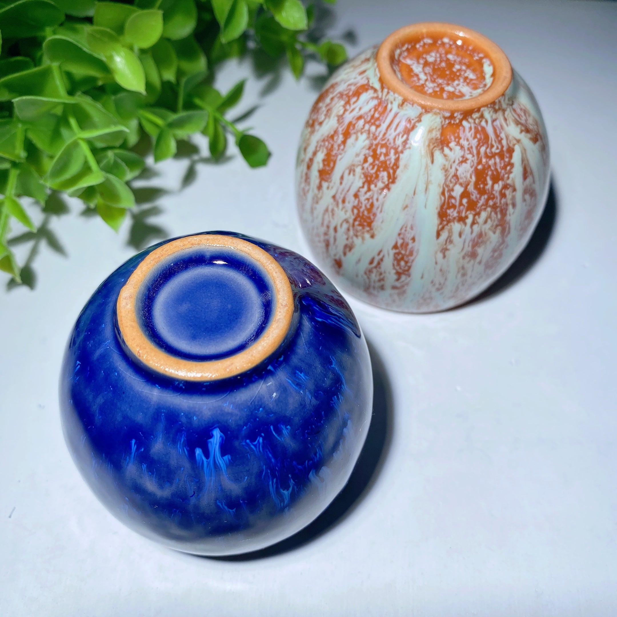 2.5 inch Ceramic Crystal Healing Cup for Energy Decor