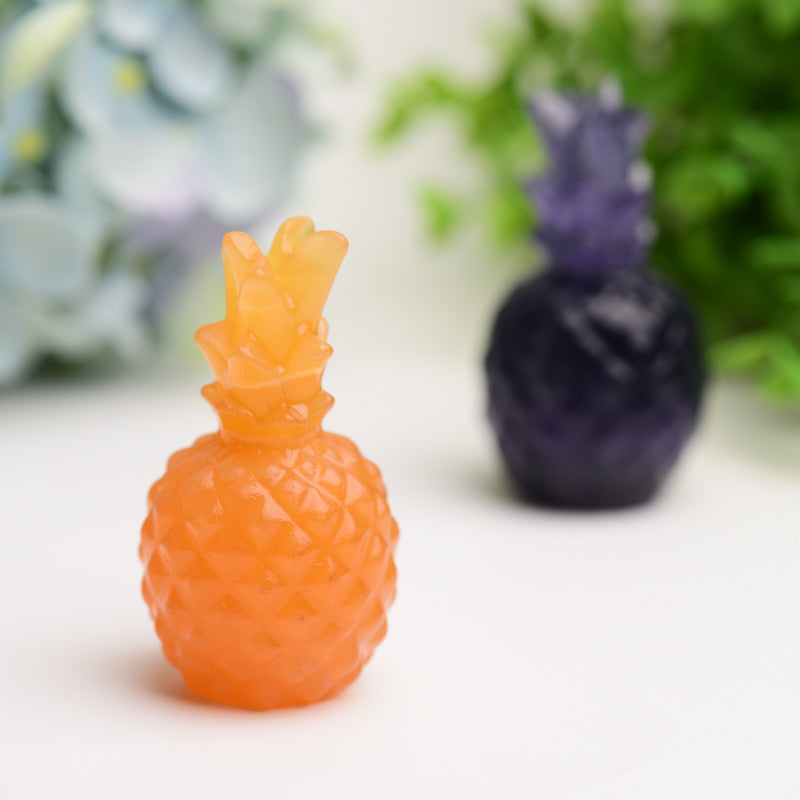 2.5 Inch Crystal Pineapple Figurine 100g Healing Carving