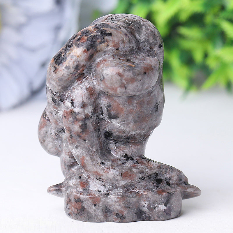 2.5" Yooperlite Medusa Crystal Figurine for Healing