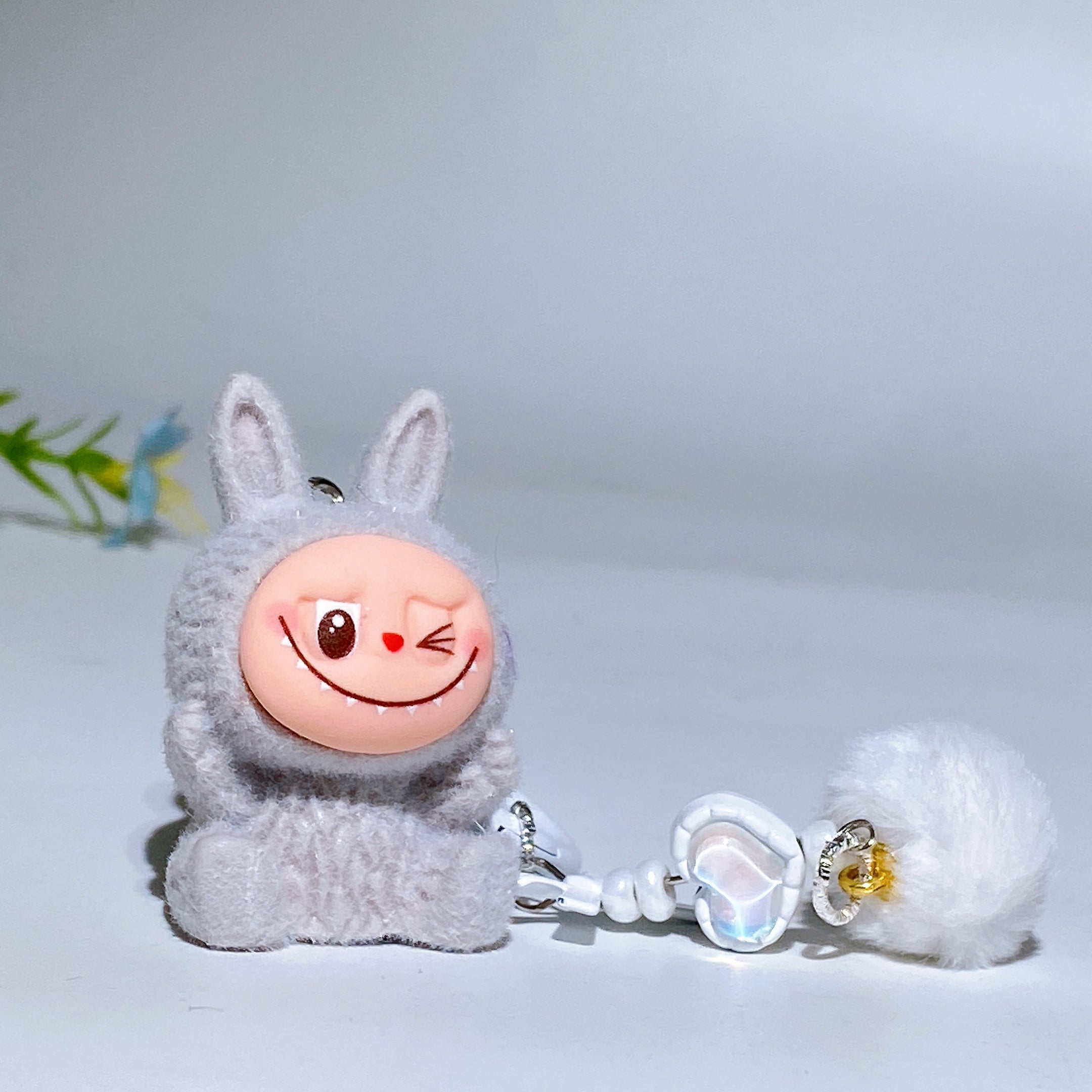 2.6 Inch Fluffy Plush Car Hanging Charm for Rearview Mirror