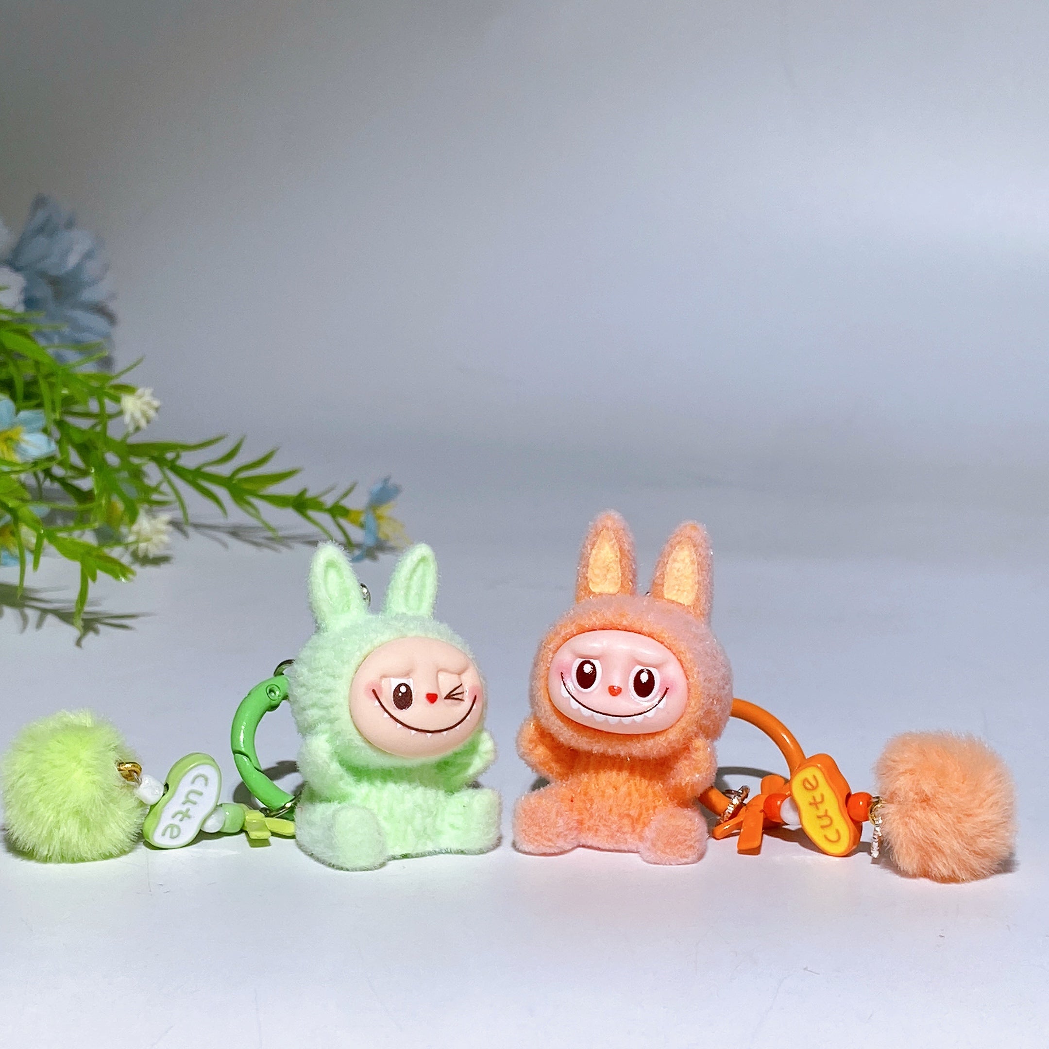 2.6 Inch Fluffy Plush Car Hanging Charm for Rearview Mirror