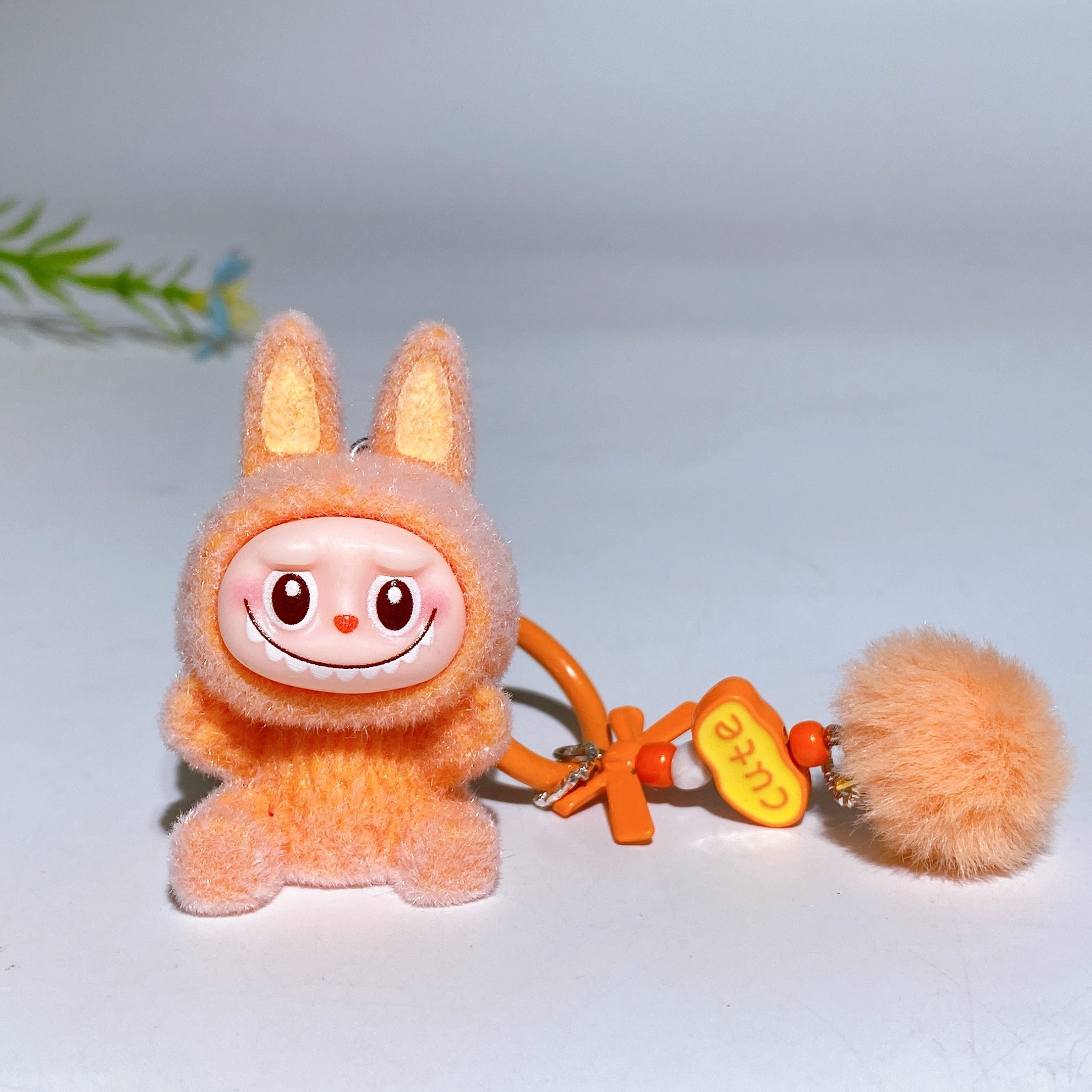 2.6 Inch Fluffy Plush Car Hanging Charm for Rearview Mirror