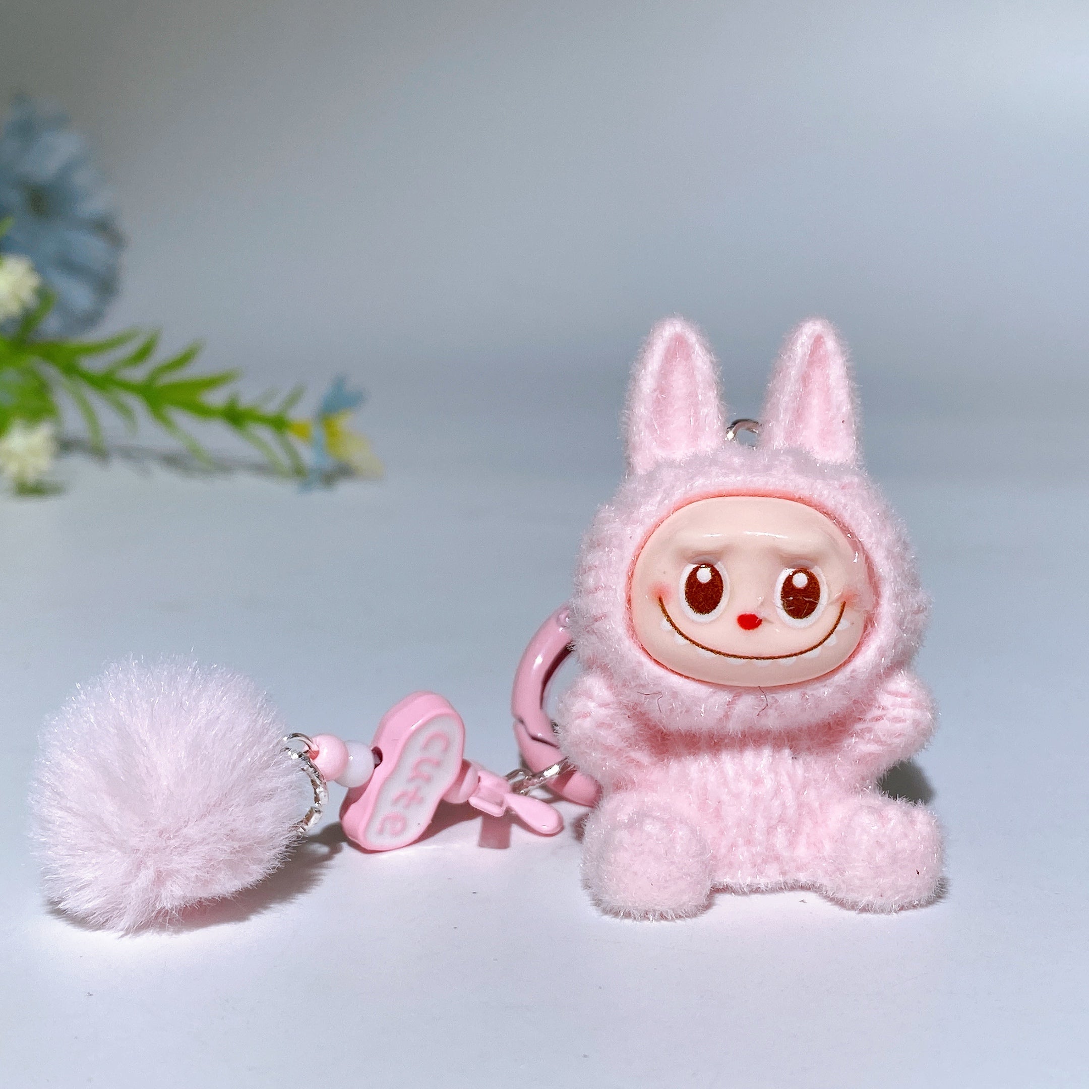 2.6 Inch Fluffy Plush Car Hanging Charm for Rearview Mirror