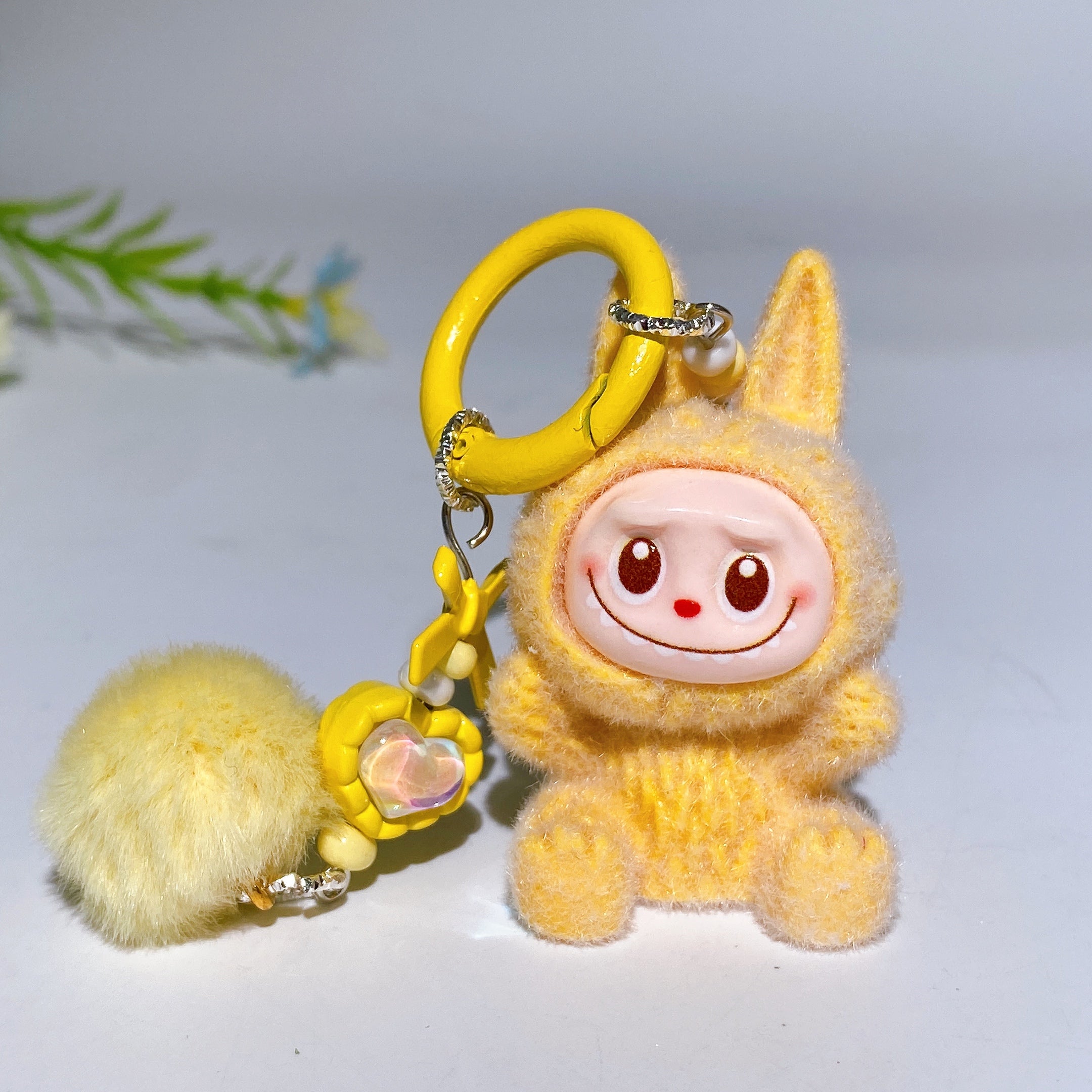 2.6 Inch Fluffy Plush Car Hanging Charm for Rearview Mirror