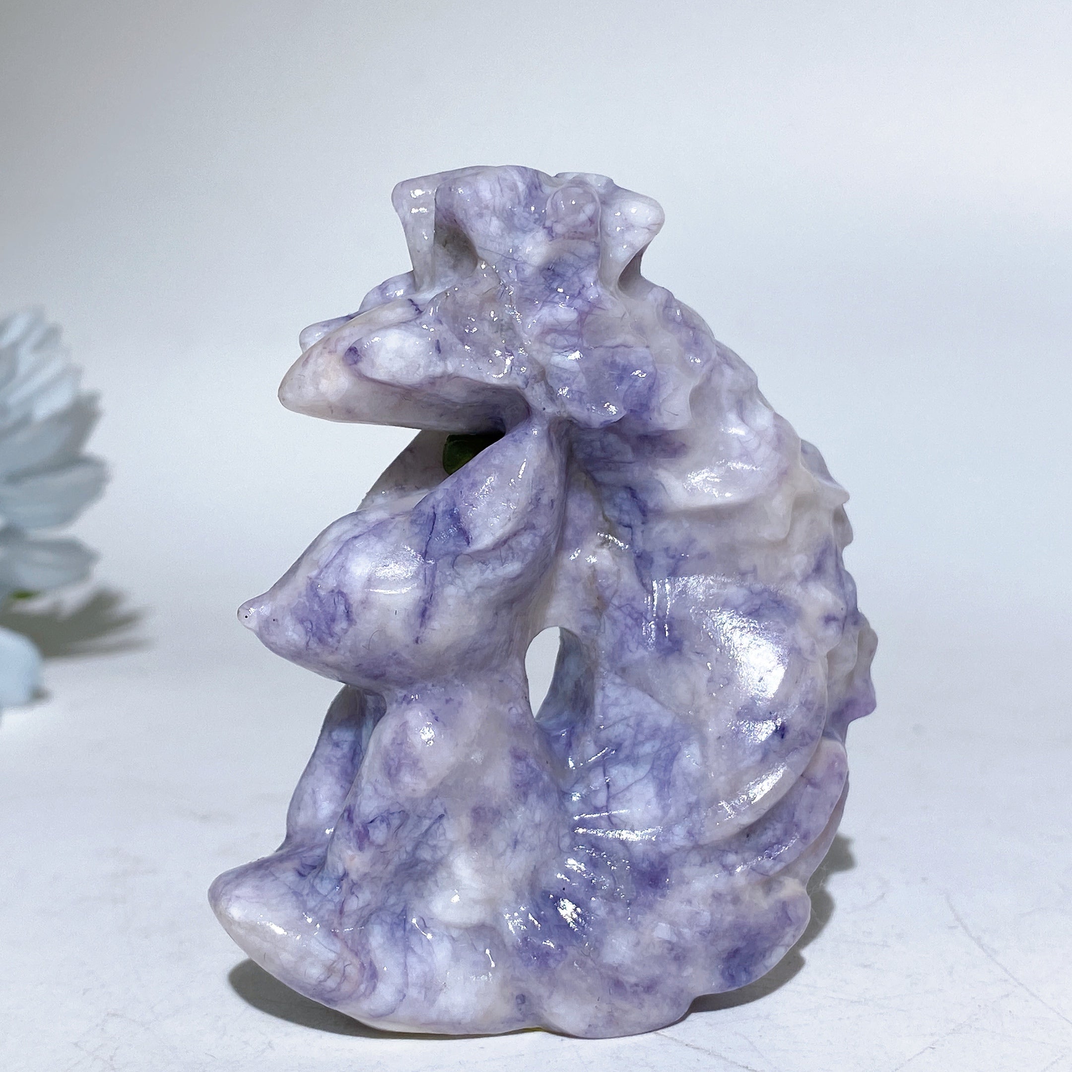 2.7-inch Crystal Fox Moon Carving Healing Figurine