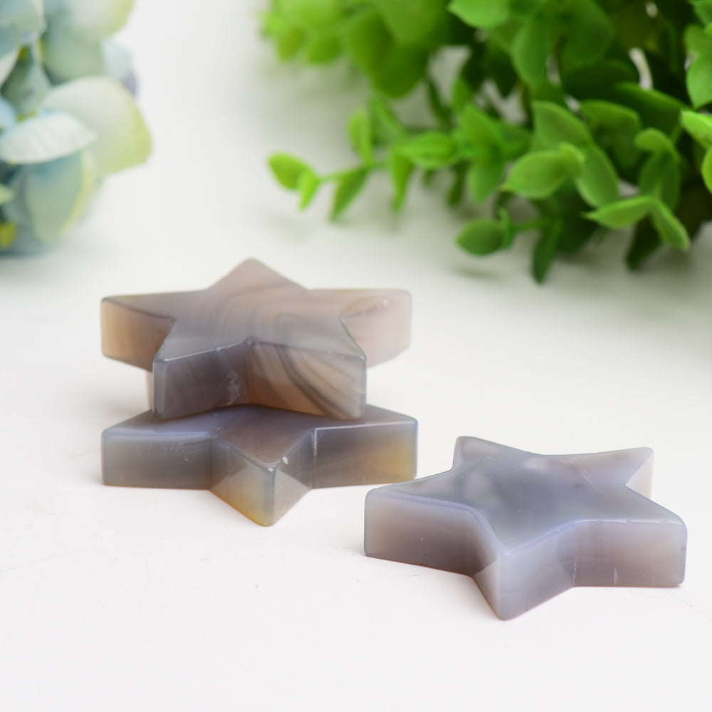 2-inch Agate Star Crystal Carving for Healing