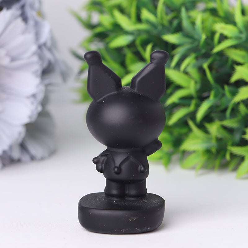 2-inch Black Obsidian Crystal Animal Carvings